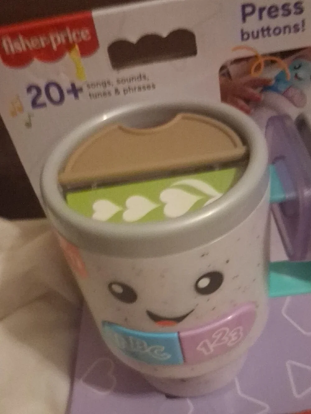 Fisher-Price Laugh & Learn White Speckled ABC 123 Learning Toy
